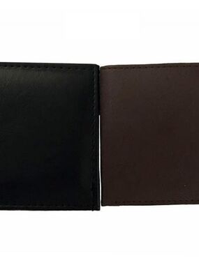 Men's Bifold Leather Wallet - Black Or Brown
